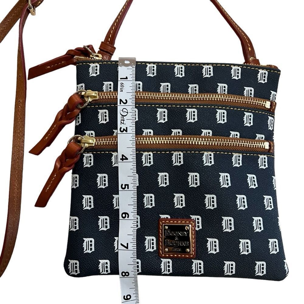 Dooney & Bourke Detroit Tigers North South Triple Zip Crossbody Bag - Picture 9 of 13